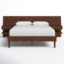 Modern platform bed with attached deals nightstands